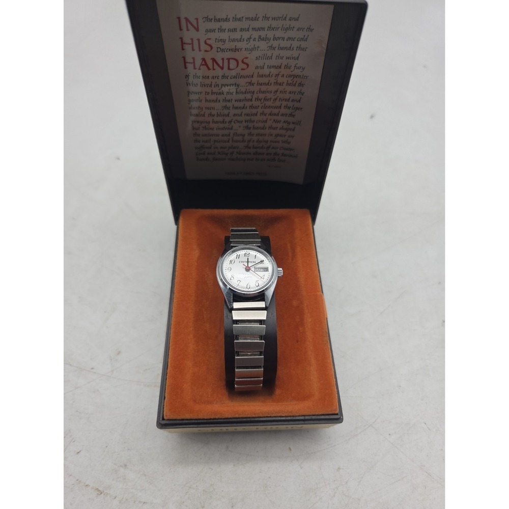Vintage Ladies Slim Criterion Quartz Watch W/ Box - New Battery Tested WORKING